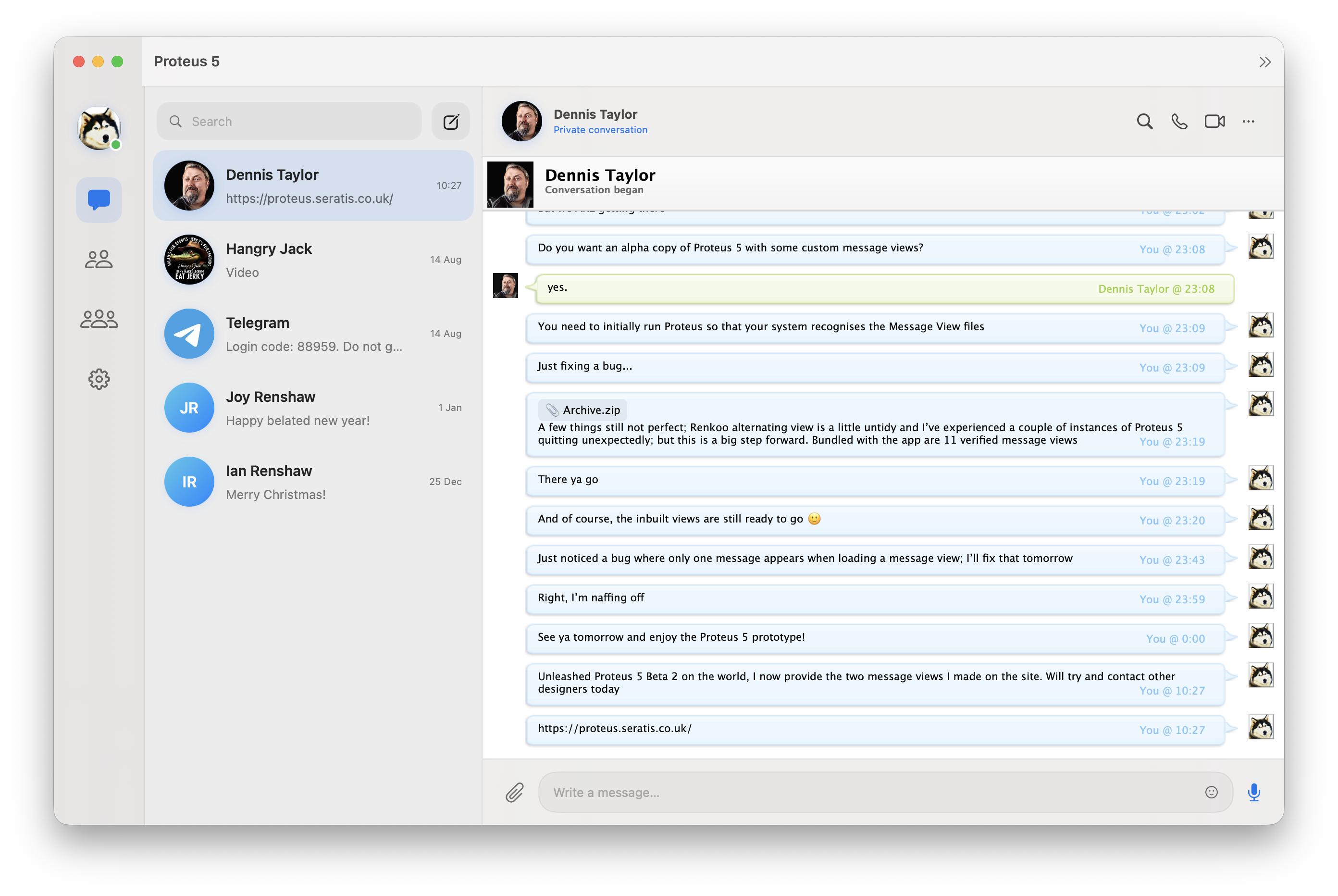Renkoo Message View preview